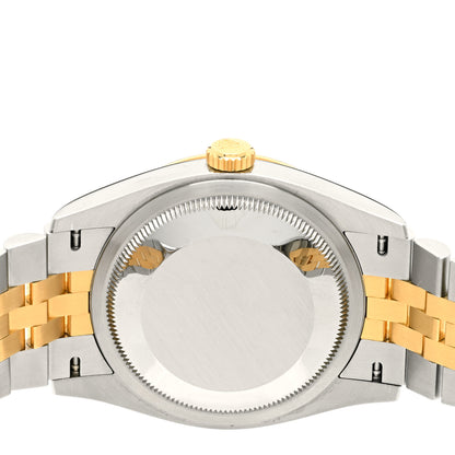 Rolex Stainless Steel 18K Yellow Gold Diamond 36mm Oyster Perpetual Datejust Watch Champagne Jubilee 126233 4 of 5