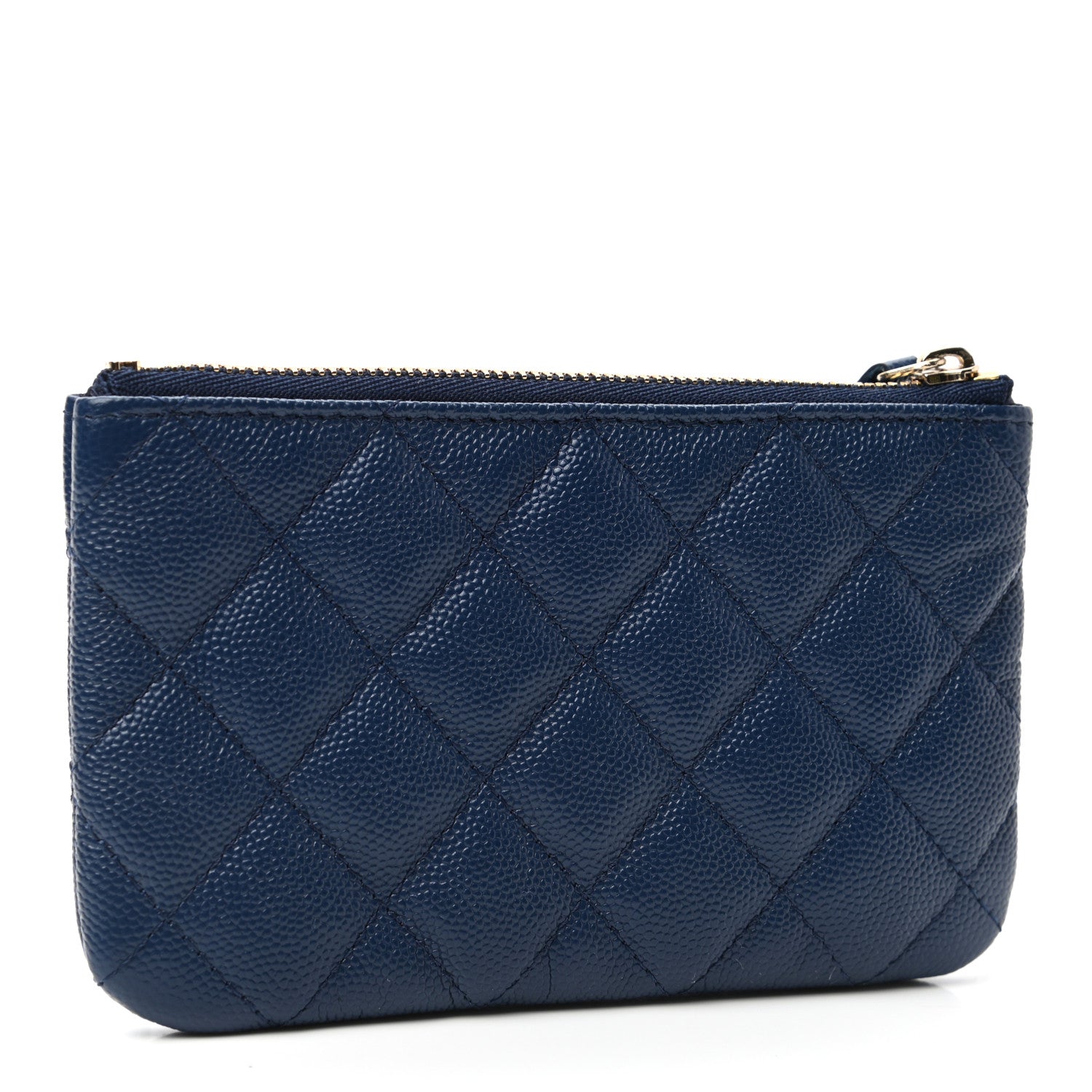 Chanel Caviar Quilted Small Cosmetic Case Navy 3 of 7