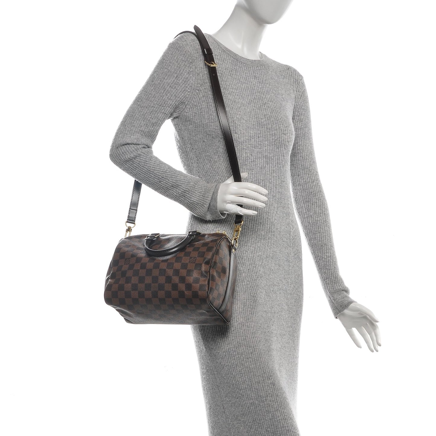 Damier Ebene Speedy Bandouliere 25