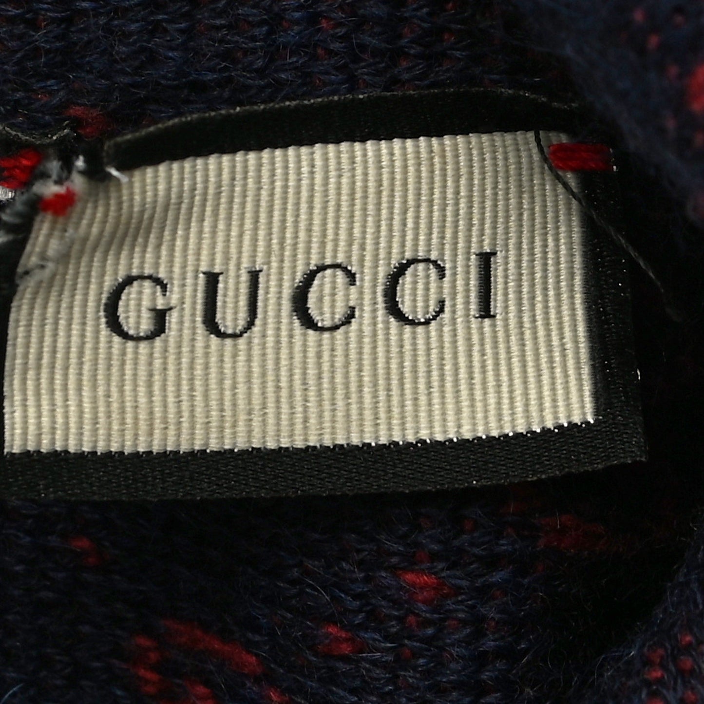 Wool Alpaca GG Monogram Beanie Hat M Navy