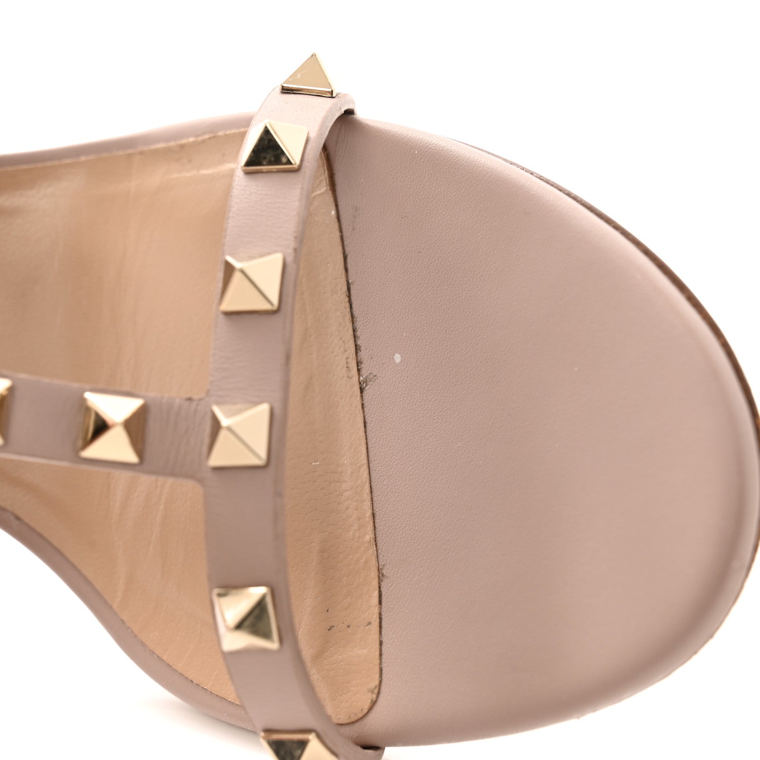 Valentino Garavani Calfskin Rockstud 60mm City Sandals 40 Poudre 11 of 12