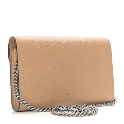 Gucci Dollar Calfskin Crystal Mini Dionysus Chain Wallet Natural Tan Black Diamond 3 of 9