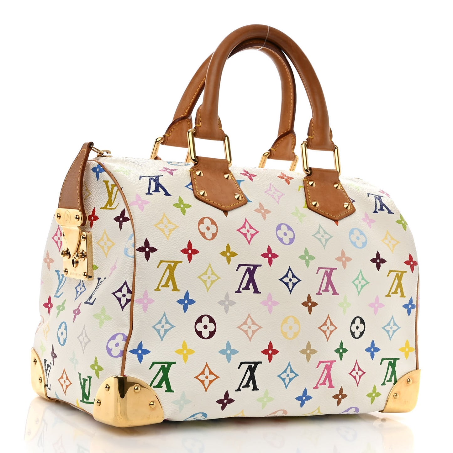 LOUIS VUITTON Monogram Multicolor Speedy 30 White