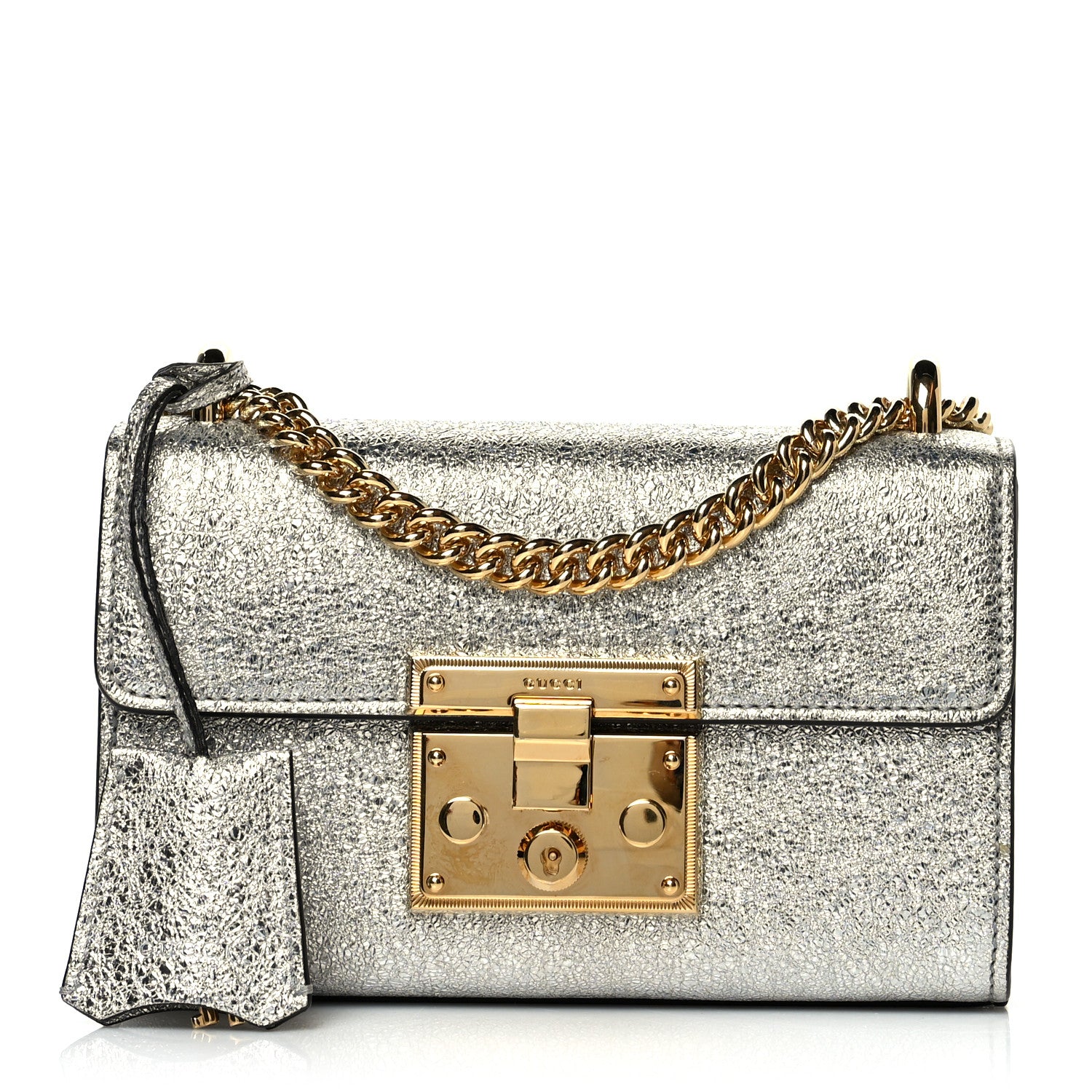 Gucci Galassia Small Padlock Shoulder Bag Argento 1 of 15