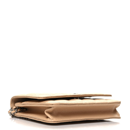 Chanel Caviar Quilted Wallet On Chain WOC Beige 4 of 11