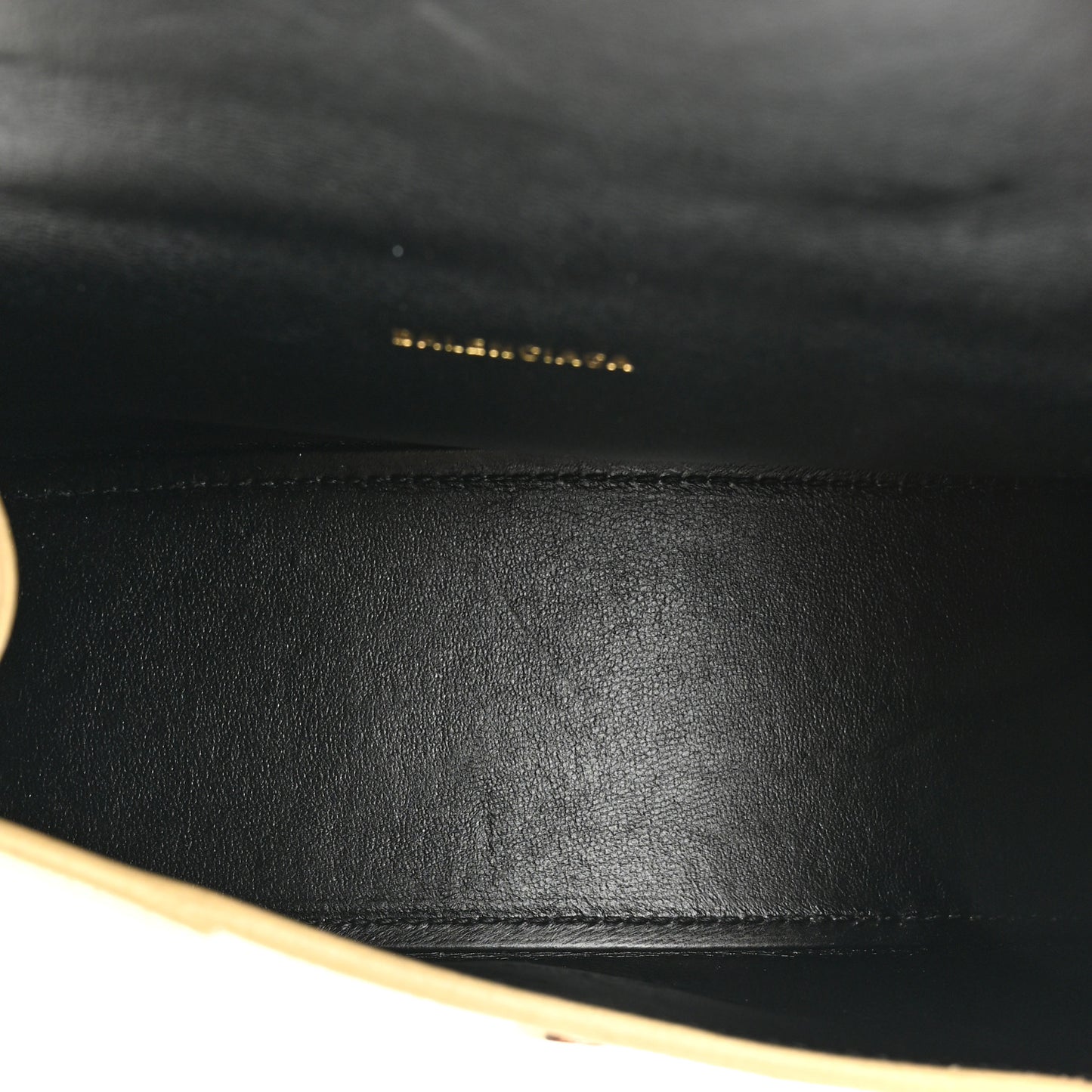 Metallic Grained Calfskin Hourglass Top Handle Bag XS Light Gold