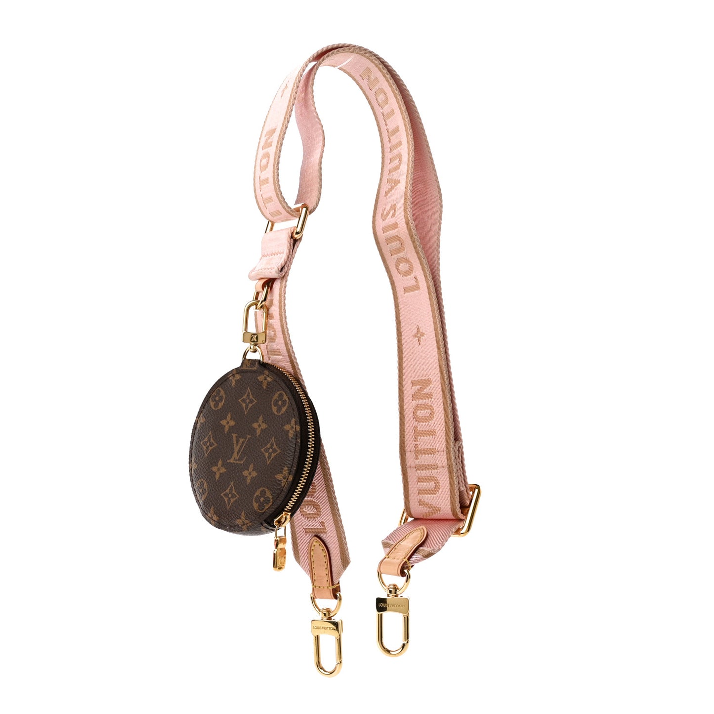 Monogram Multi Pochette Accessories Bandouliere Shoulder Strap Rose Clair