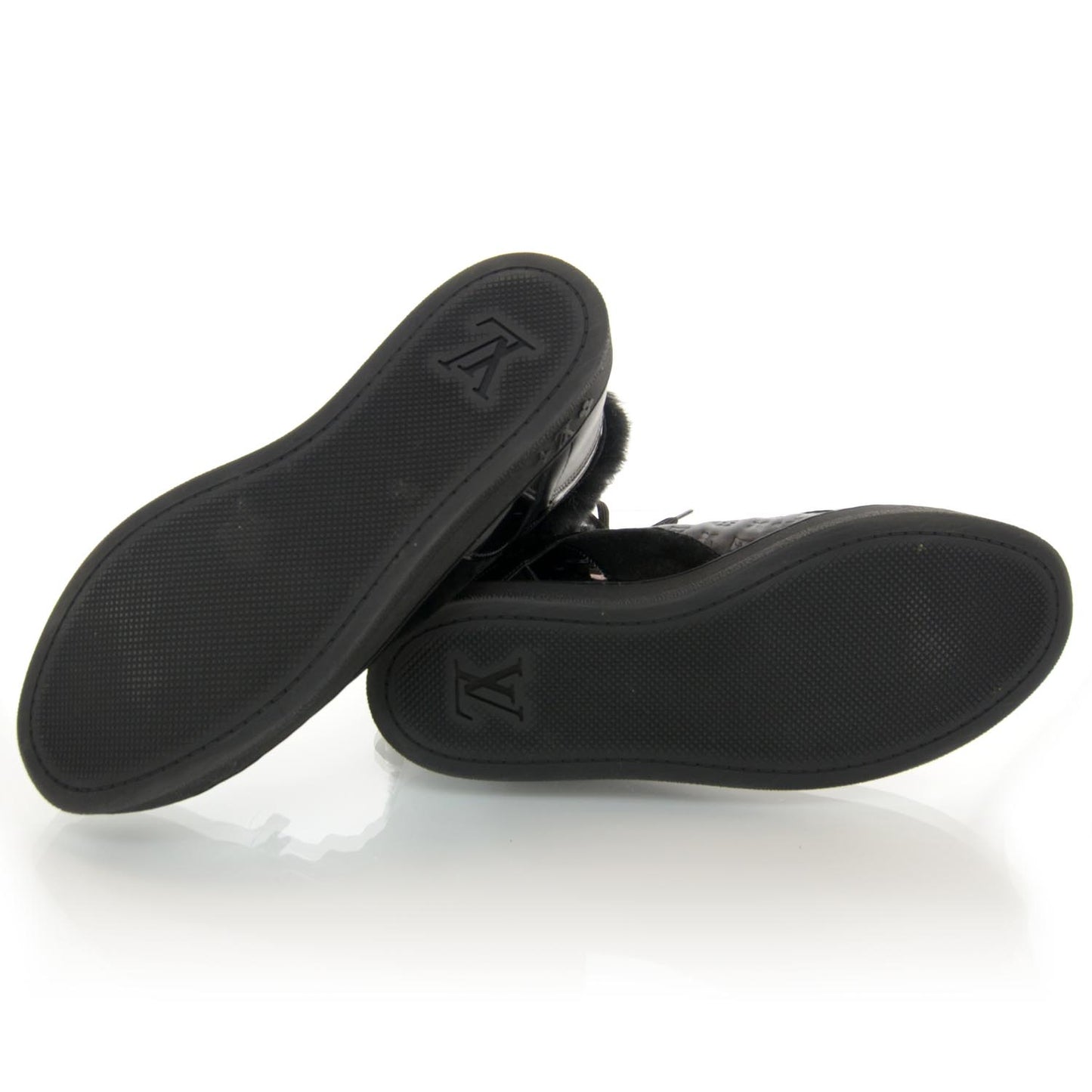 Leather Fur Medley Sneaker Boot 36.5 Black