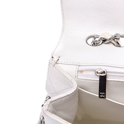 Chanel Caviar Quilted Jumbo Single Flap White 18 of 22