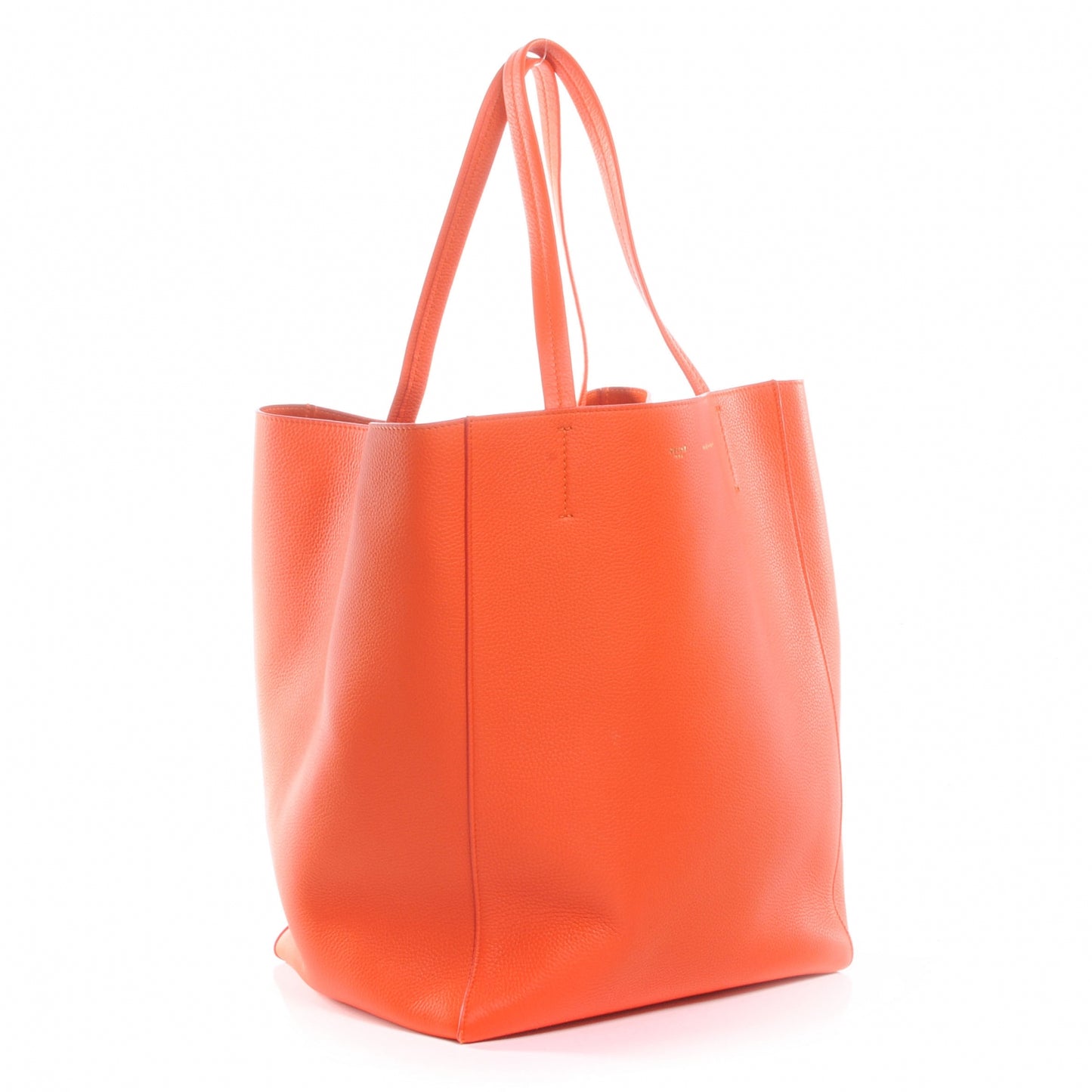 Leather Medium Horizontal Cabas Phantom Orange