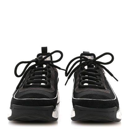 Chanel Velvet Calfskin Mixed Fibers CC Sneakers 39.5 Black 3 of 7