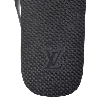 Louis Vuitton Rubber Mens Molitor Thong Sandals 9 Black 6 of 8