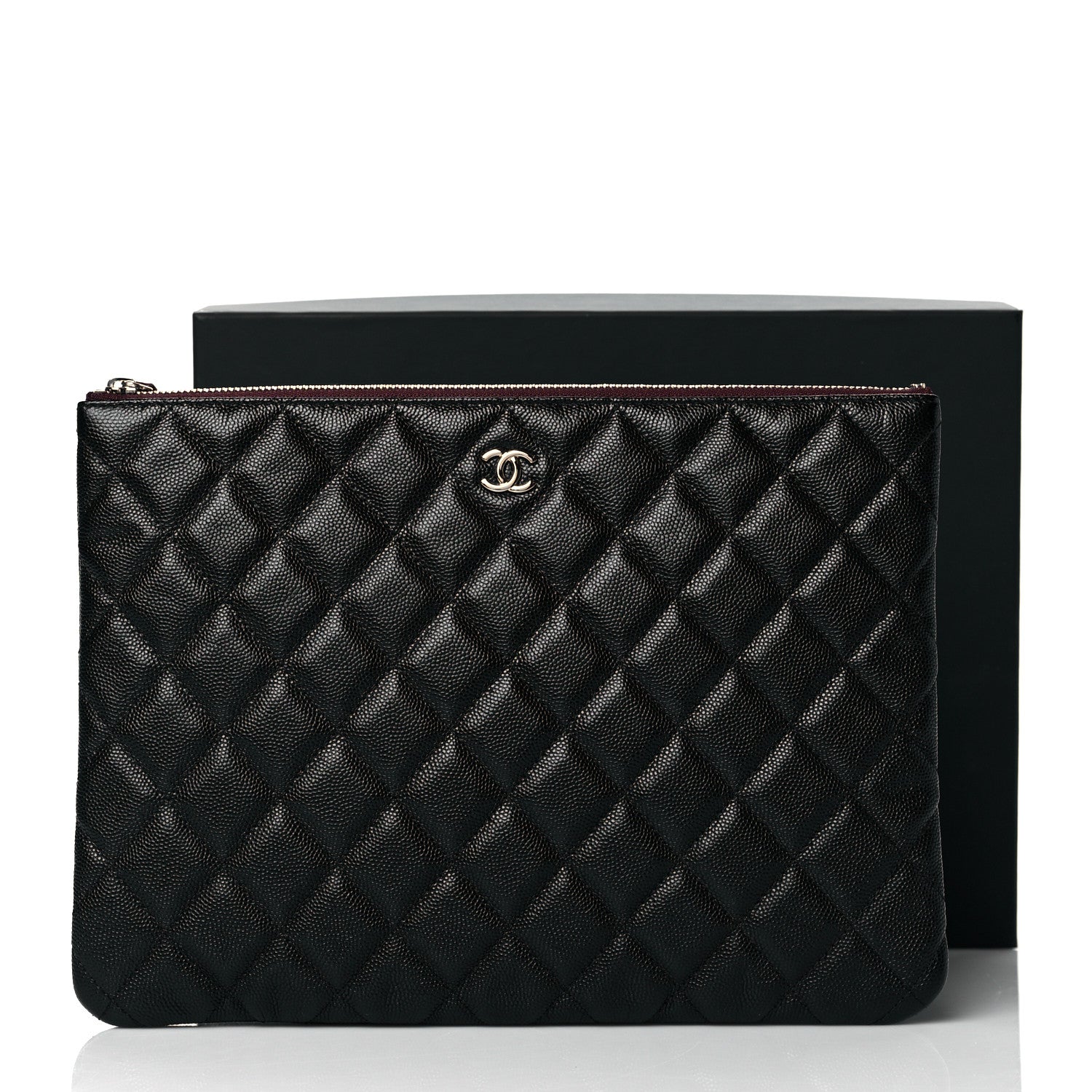 Chanel Caviar Quilted Medium Cosmetic Case Black 10 of 10