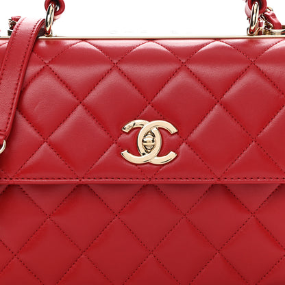Chanel Lambskin Quilted Small Trendy CC Flap Dual Handle Bag Red 8 of 11