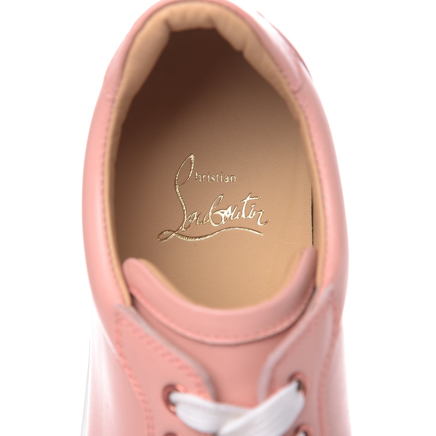 Calfskin Womens Vieira Spiked Flat Sneakers 38 Jupon Pink