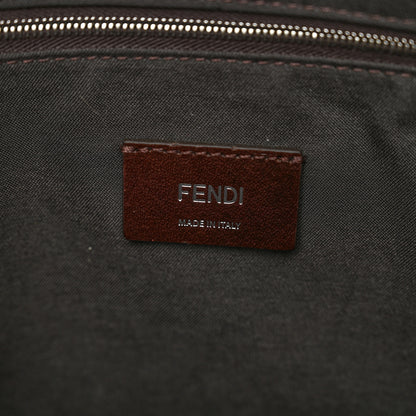 Fendi Glazed Fabric Vitello King FF 1974 Diagonal Medium East West Messenger Tobacco Moro Cuoio 6 of 9