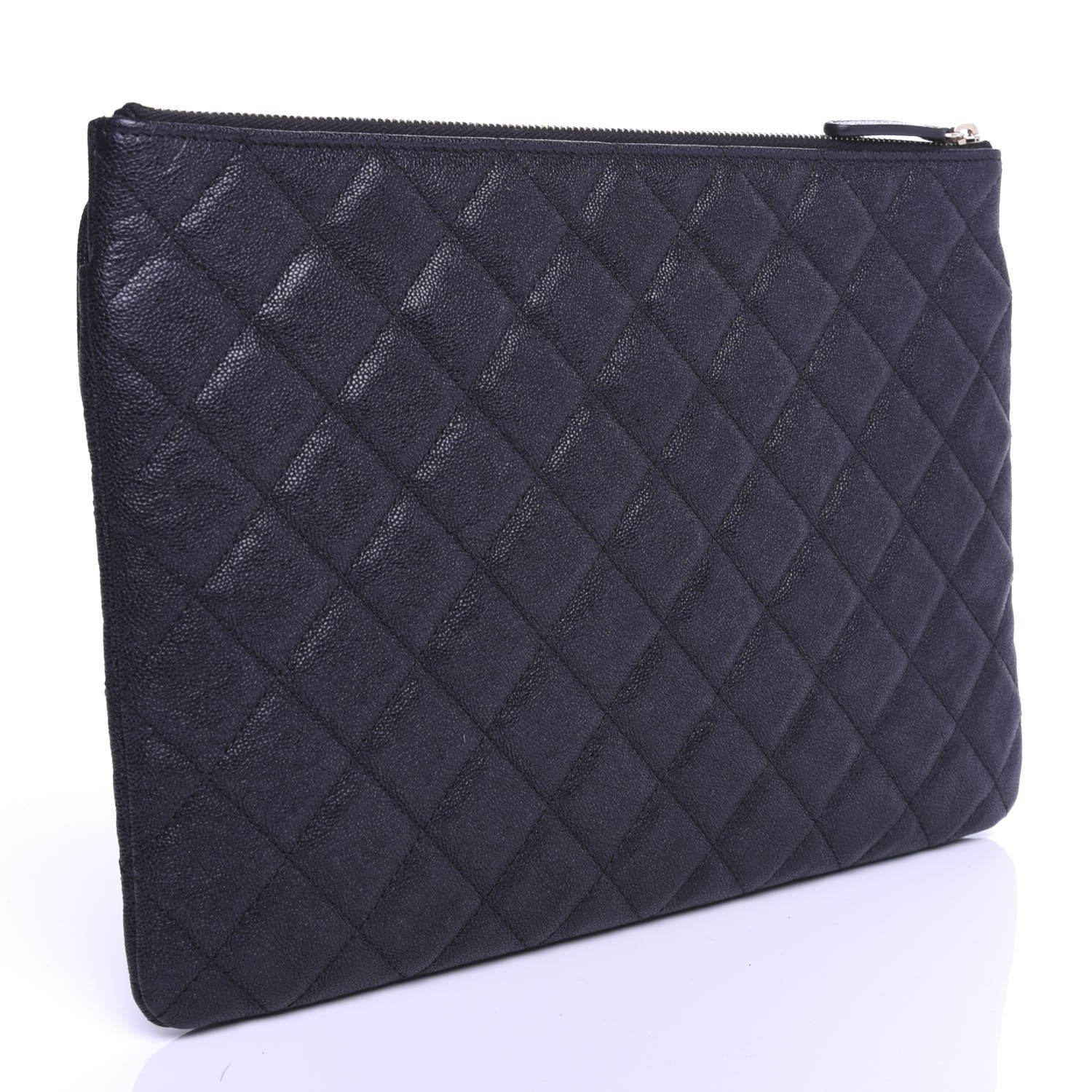 Chanel Iridescent Caviar Quilted Medium Flap Cosmetic Case Black 3 of 7