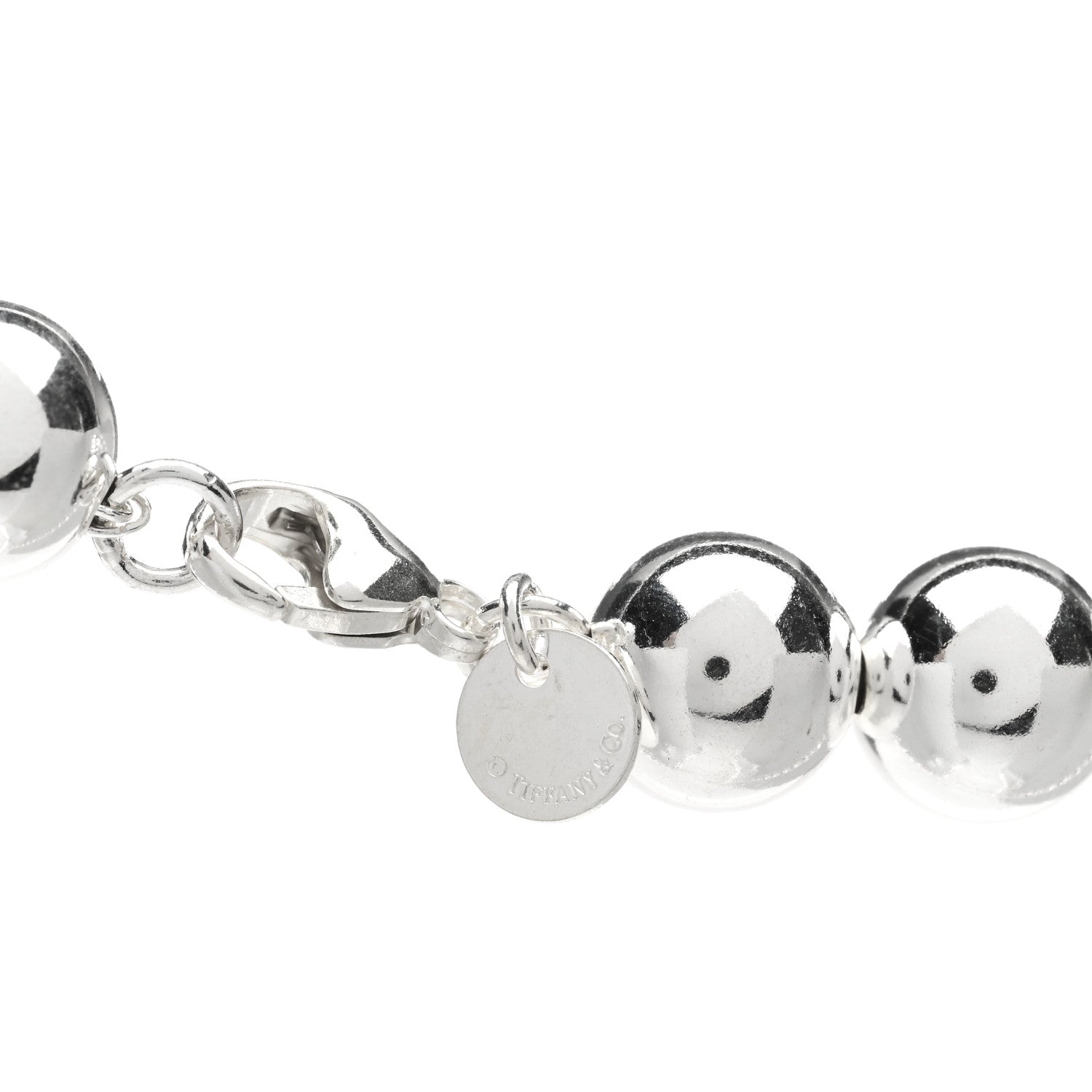 Tiffany Sterling Silver 10mm HardWear Ball Necklace 3 of 4