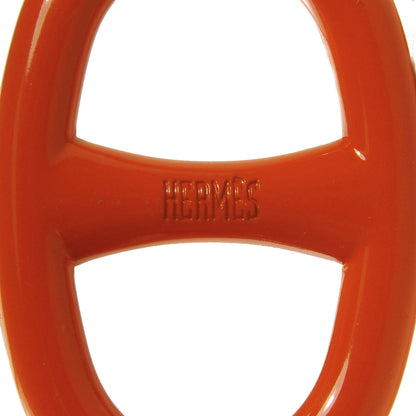 Hermes Lacquer Chaine D'Ancre Scarf Ring Orange 4 of 4