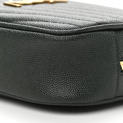 Saint Laurent Grain De Poudre Matelasse Monogram Mini Lou Camera Bag New Vert Fonce 10 of 10