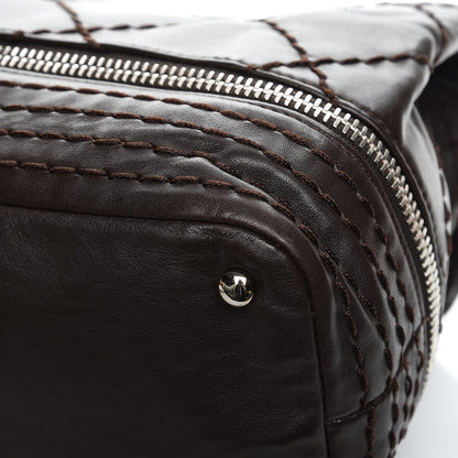 Chanel Calfskin Large Expandable Flap Bag Brown 10 of 10