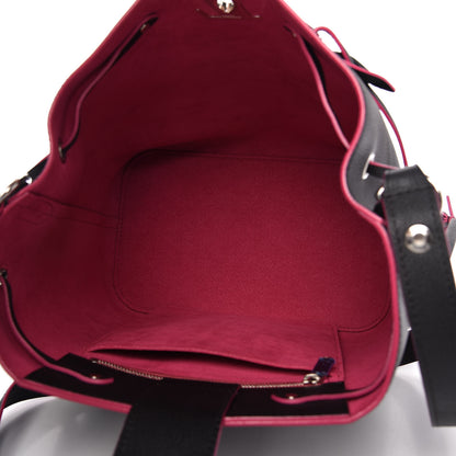 Louis Vuitton Calfskin Lockme Bucket Black 5 of 10