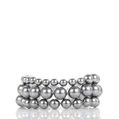 Chanel Pearl Bead CC Multistrand Bracelet Pearly Grey 1 of 4