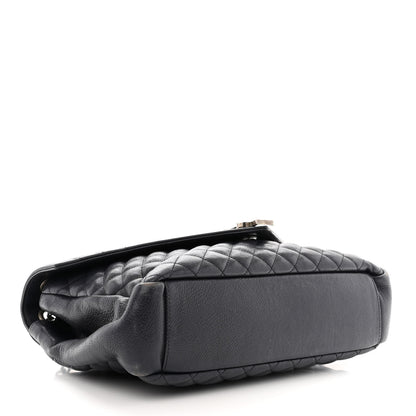 Saint Laurent SAINT LAURENT Calfskin Mixed Matelasse Triquilt Large Monogram Envelope Satchel Deep Marine 4 of 19