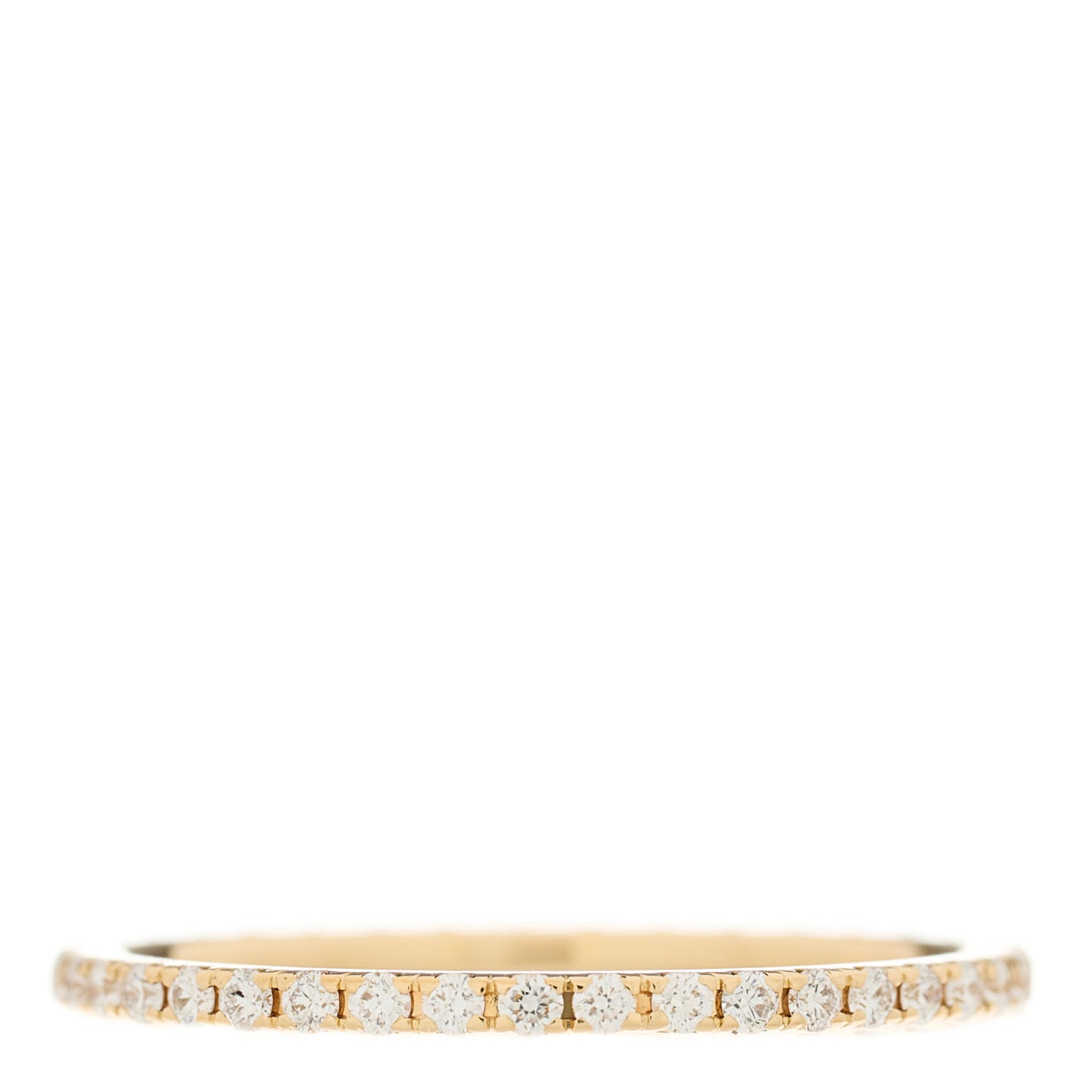 18K Yellow Gold Diamond 1.25mm Felicite Wedding Band Ring 51 5.75