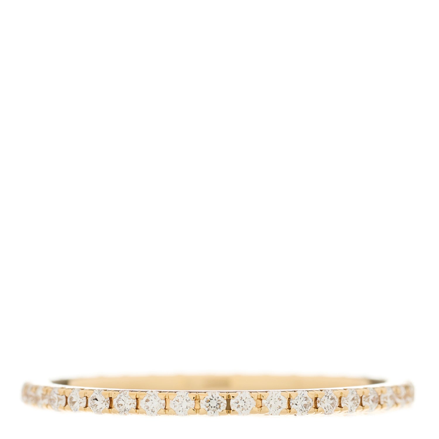 Van Cleef & Arpels 18K Yellow Gold Diamond 1.25mm Felicite Wedding Band Ring 51 5.75 1 of 5