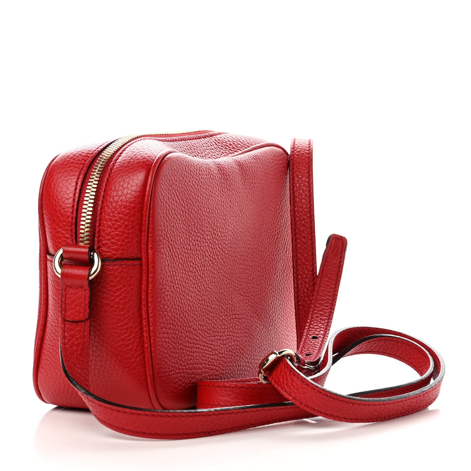 Gucci Pebbled Calfskin Small Soho Disco Bag Tabasco Red 3 of 11