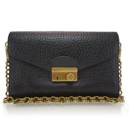 Prada Leather Berlino Sound Clutch Bag Black 1 of 16