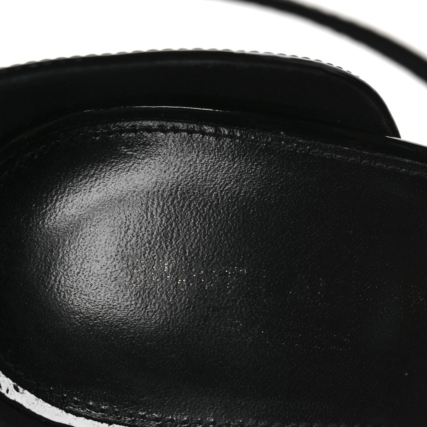 Patent Calfskin Opyum 110 Sandals 40.5 Black Gold