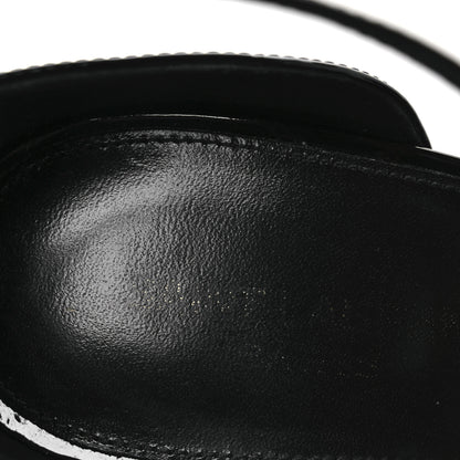 Saint Laurent Patent Calfskin Opyum 110 Sandals 40.5 Black Gold 9 of 12