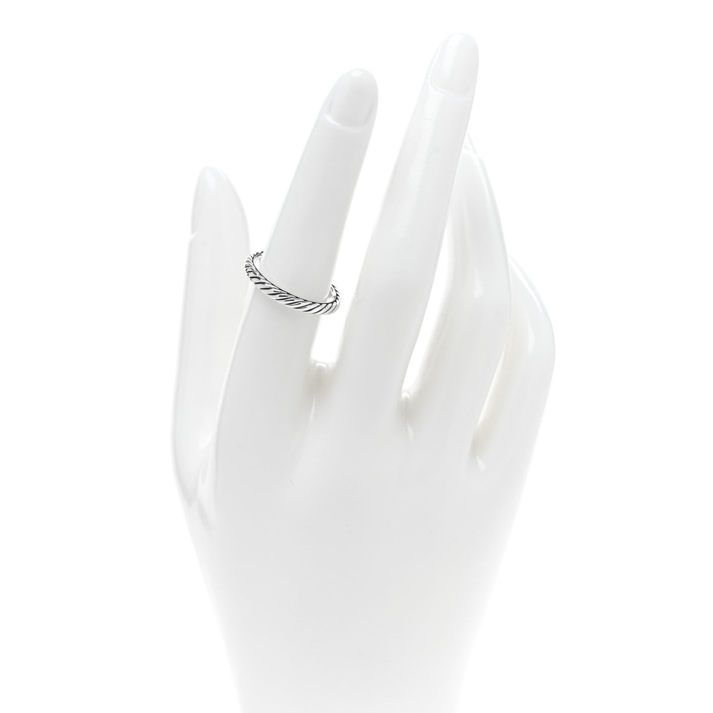 Sterling Silver Stackable Cable Ring 54 7