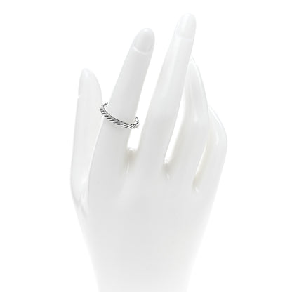 David Yurman Sterling Silver Stackable Cable Ring 54 7 2 of 4