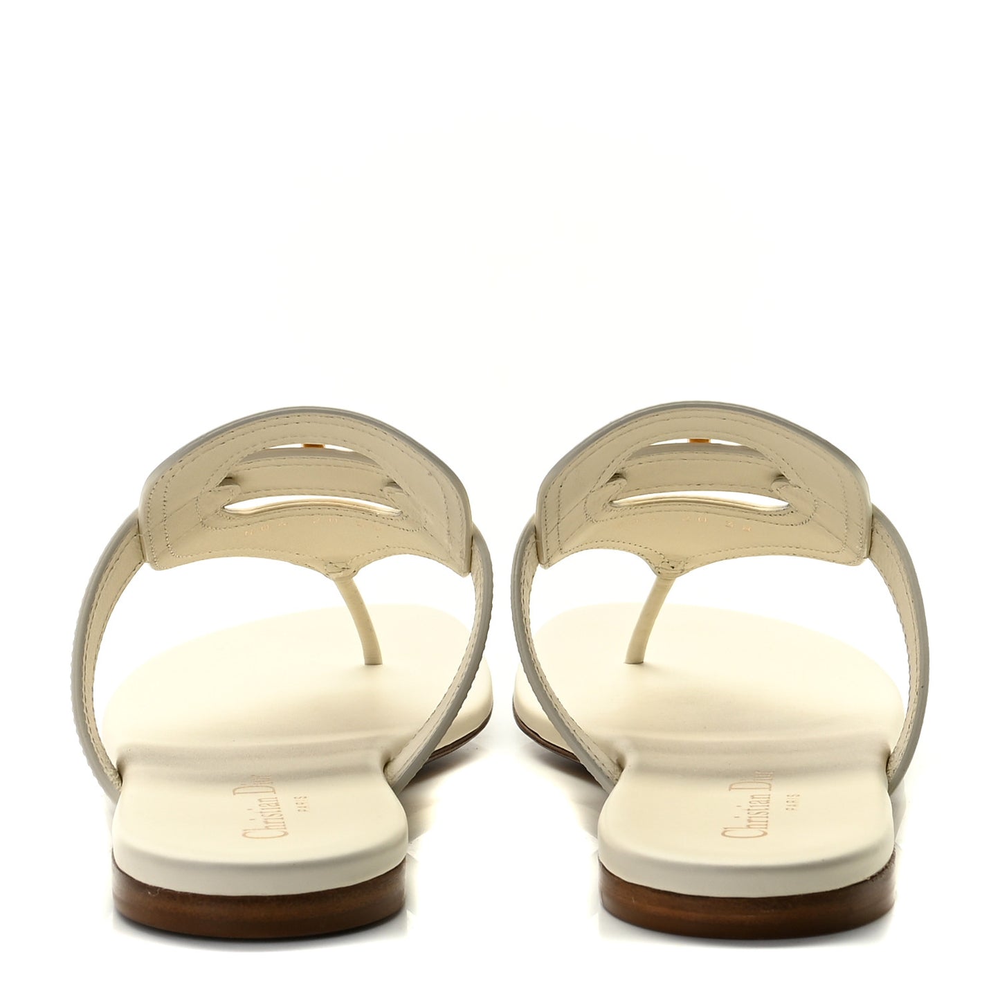 Calfskin 30 Montaigne Thong Sandals 38 White