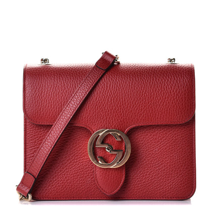 Gucci Dollar Calfskin Small Interlocking G Shoulder Bag Red 1 of 6