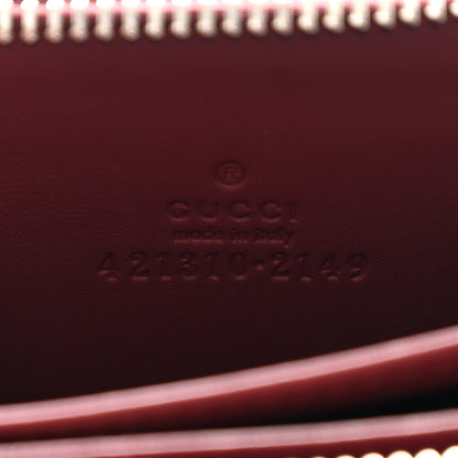 Gucci GG Supreme Monogram Blooms Zip Around Card Case Wallet Beige Multicolor Dry Rose 6 of 7