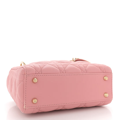 Christian Dior Lambskin Cannage Mini Lady Dior Light Pink 4 of 13