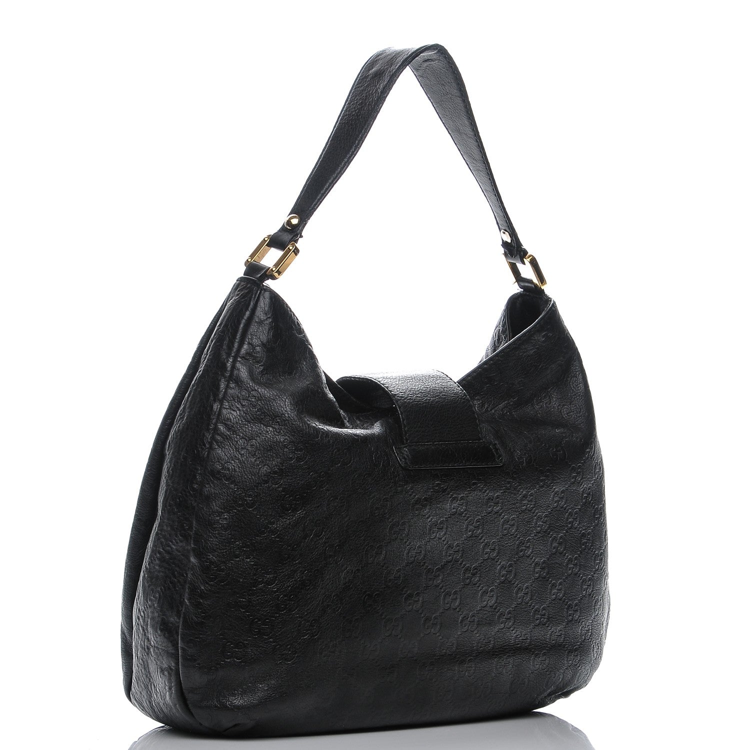 Gucci Guccissima Large New Ladies Web Hobo Black 3 of 8