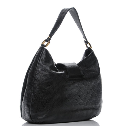 Gucci Guccissima Large New Ladies Web Hobo Black 3 of 8