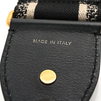 Christian Dior Canvas Embroidered Shoulder Strap Black 5 of 5