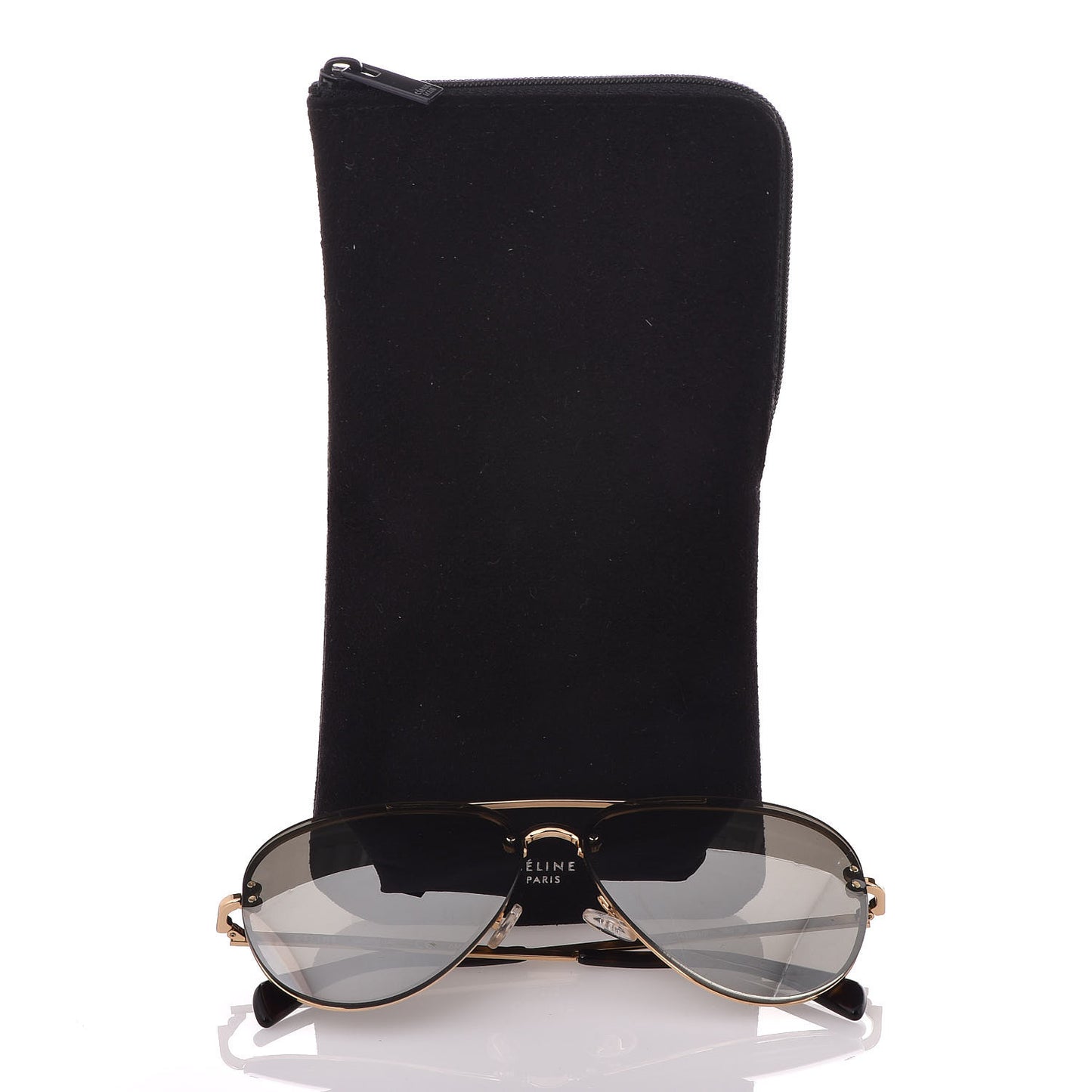 Acetate Mirror Aviator Sunglasses CL41391/S Gold Grey