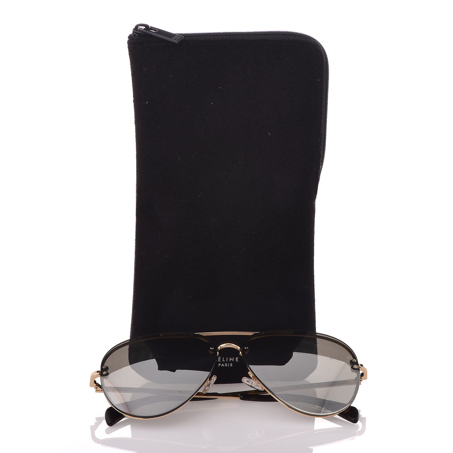 Celine Acetate Mirror Aviator Sunglasses CL41391/S Gold Grey 7 of 7