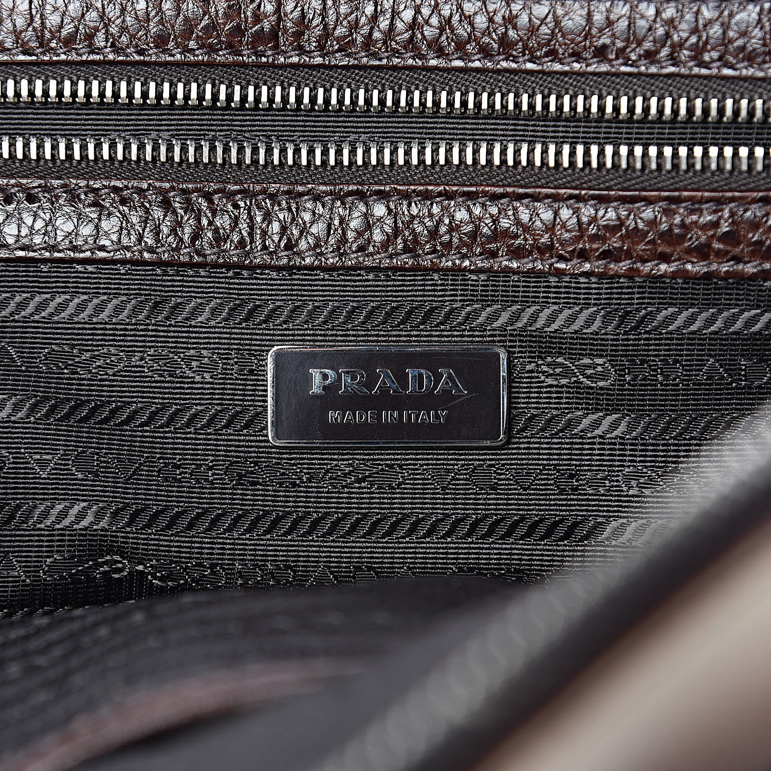 Prada Cervo Lux Bowler Bag Brown 6 of 16