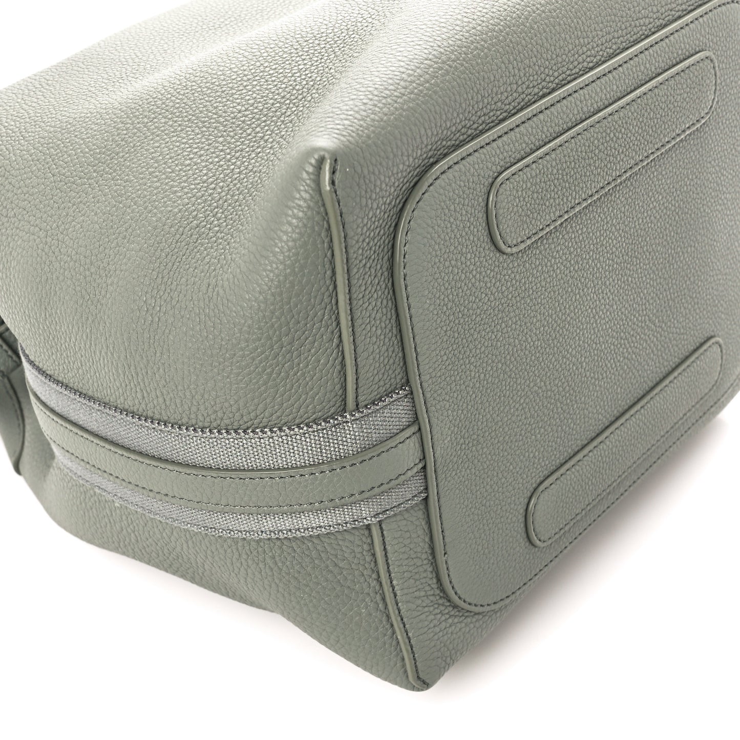 Grained Calfskin Large Bale Bag Yerba Mate