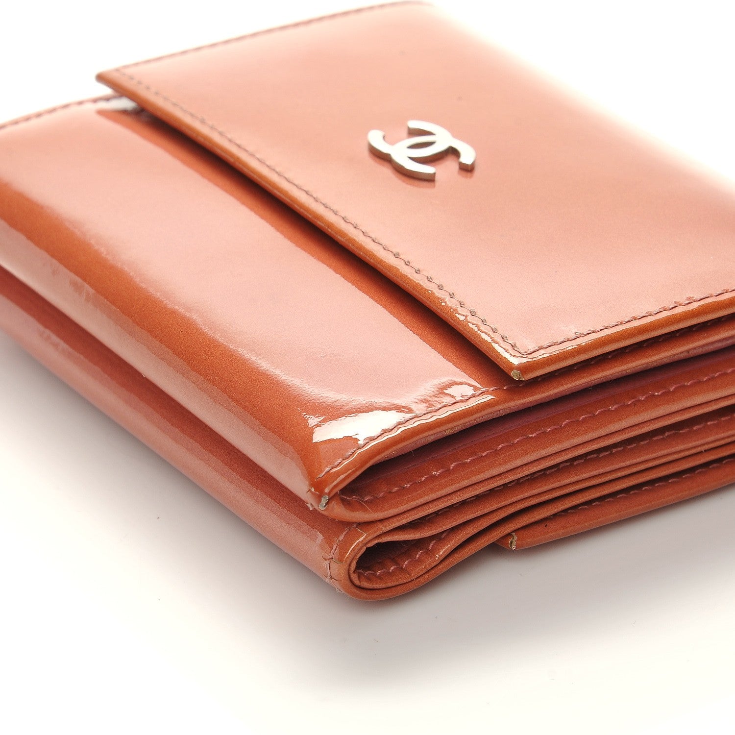 Chanel Patent Compact CC Flap Wallet Pink 3 of 16