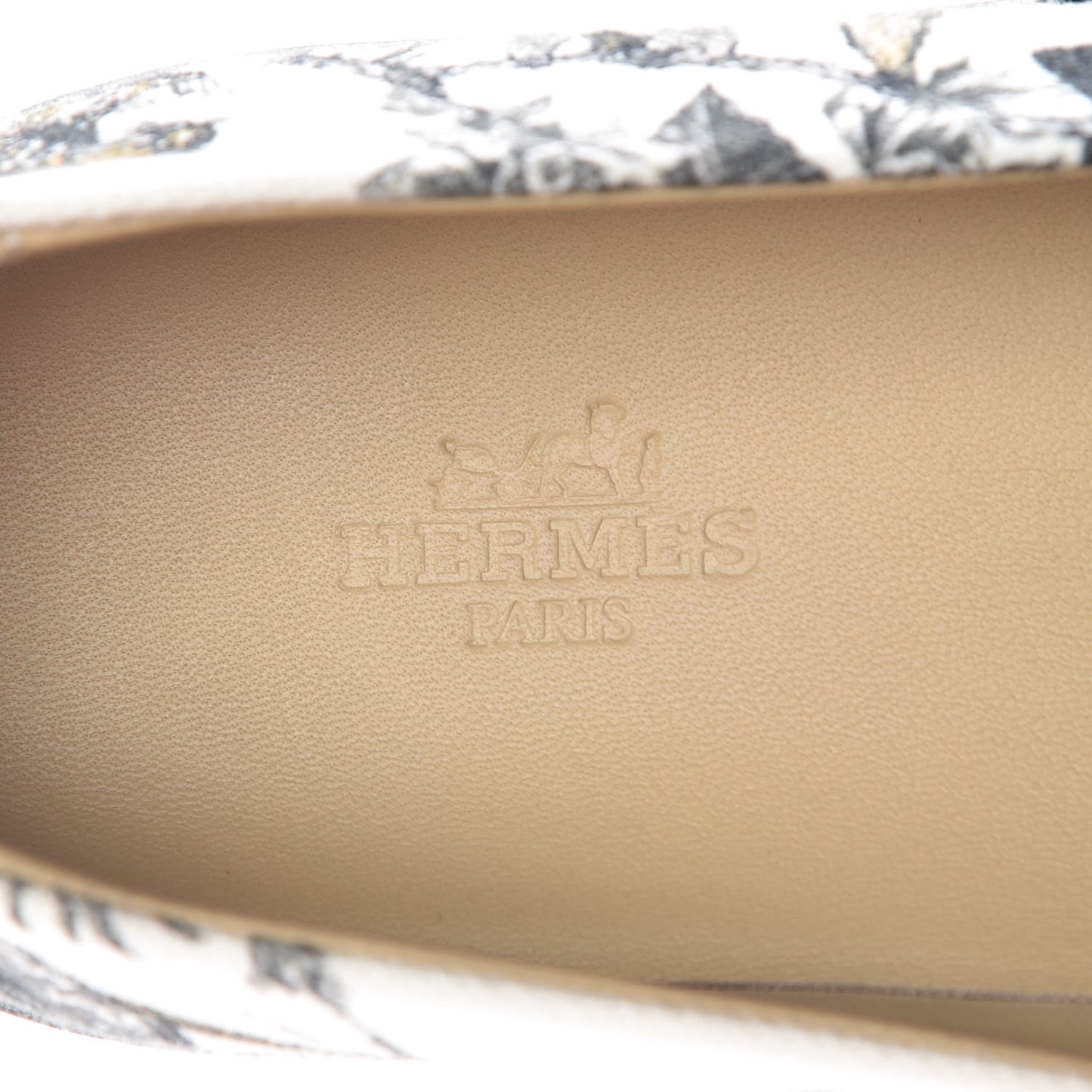 Cotton Canvas Printed Equateur Kick Slip On Sneakers 37.5 White