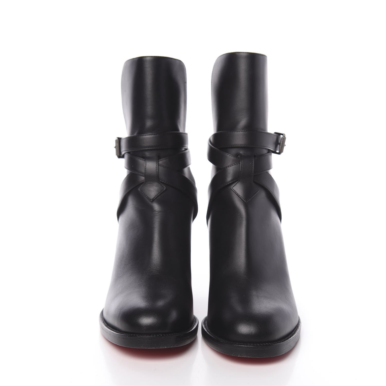 Christian Louboutin Calfskin Karistrap 70 Ankle Boots 38.5 Black 2 of 9